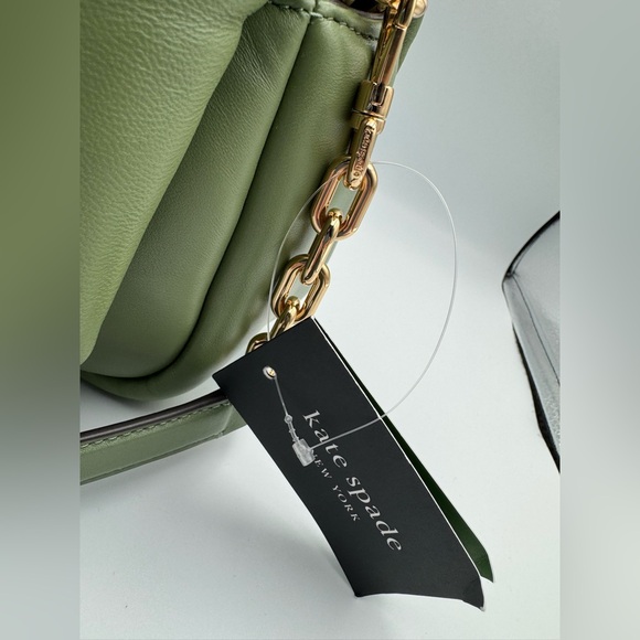 Kate Spade Dakota Olive Puffy Shoulder/Crossbody Bag with Gold Accents - Picture 11 of 13